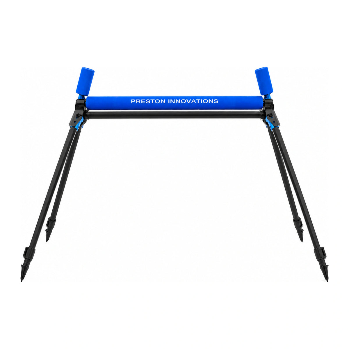 Preston Ignition XL Flat Roller P0250013 – brede blauwe afsteekroller met vier zwarte verstelbare poten