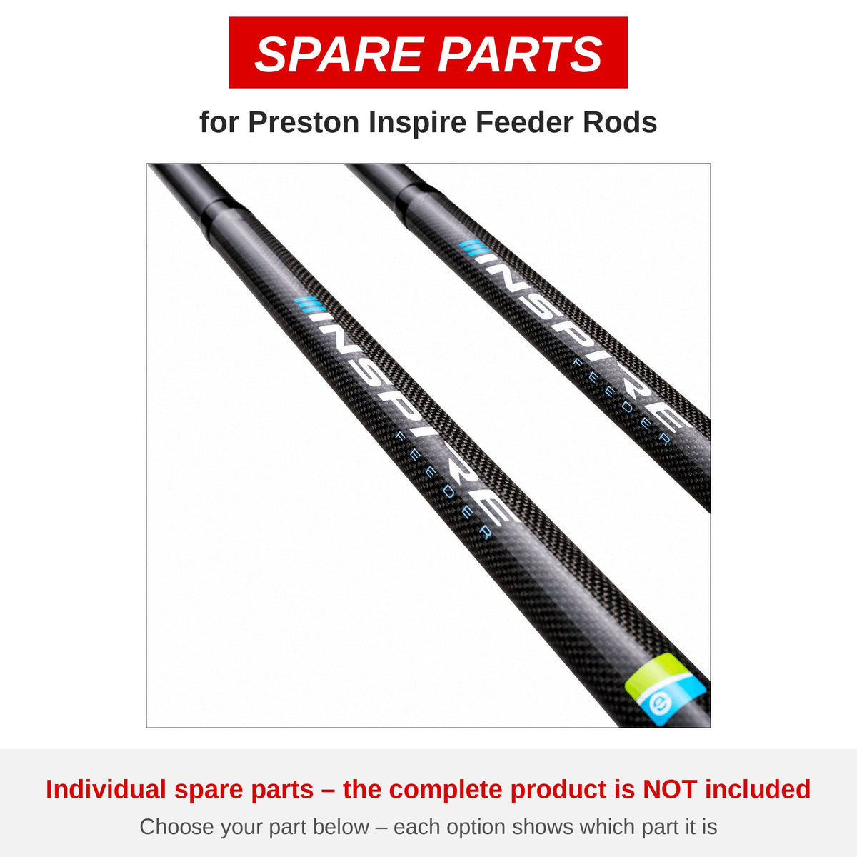 Preston Inspire Feeder Rods – onderdelen (P0070083)