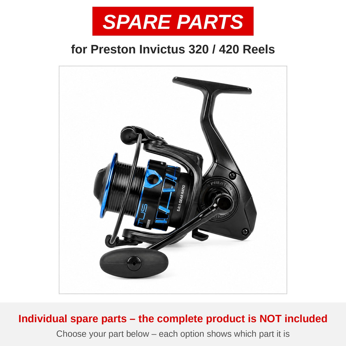 Preston Invictus 320 / 420 Reels – onderdelen (P0010045)