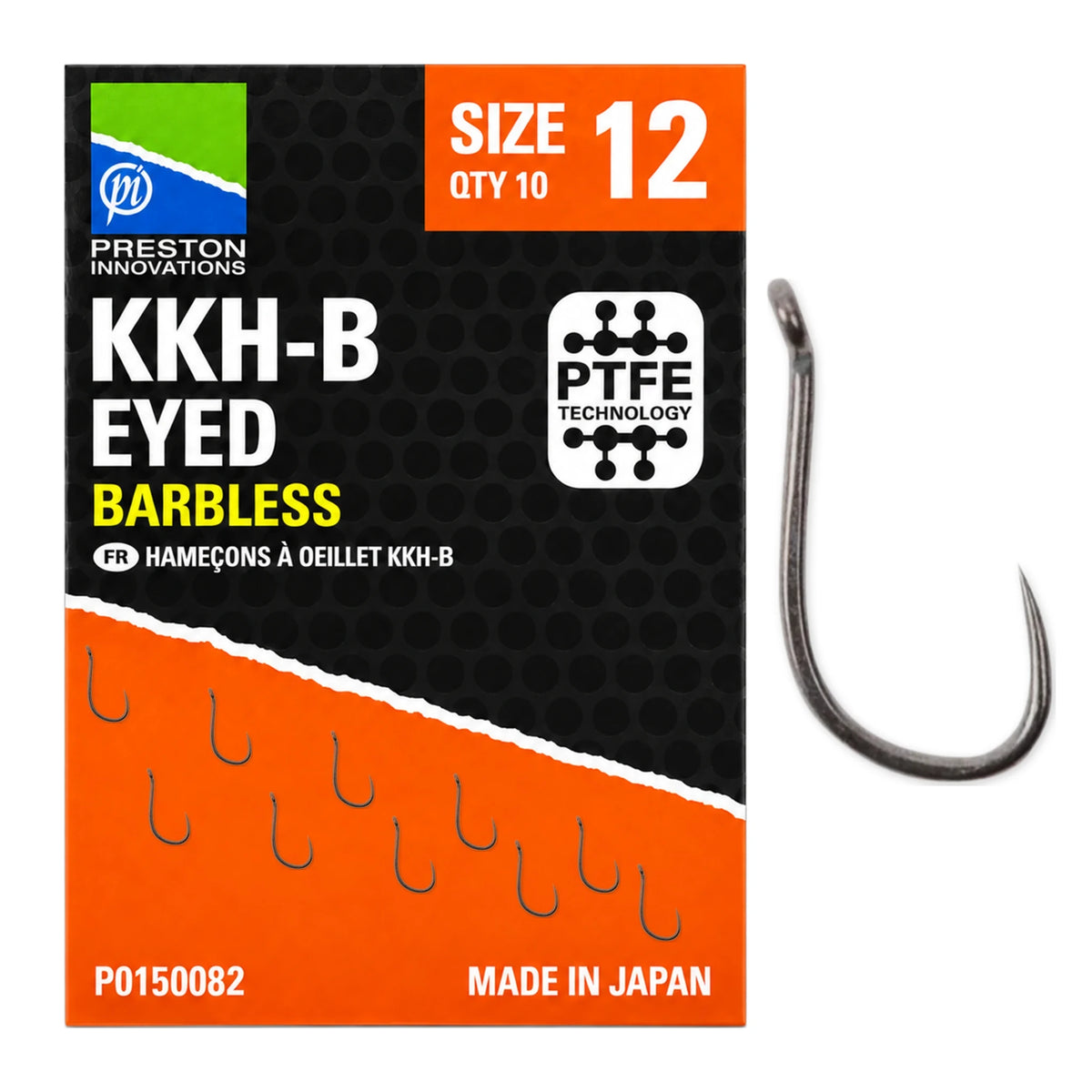 Preston KKH-B Eyed Barbless haak maat 12