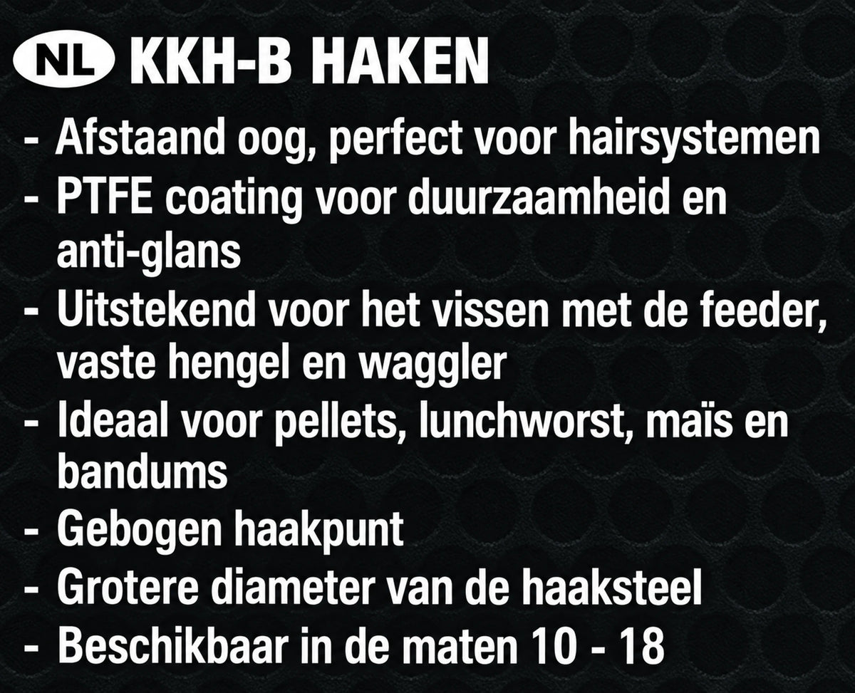 Productinformatie Preston KKH-B Eyed Barbless haken
