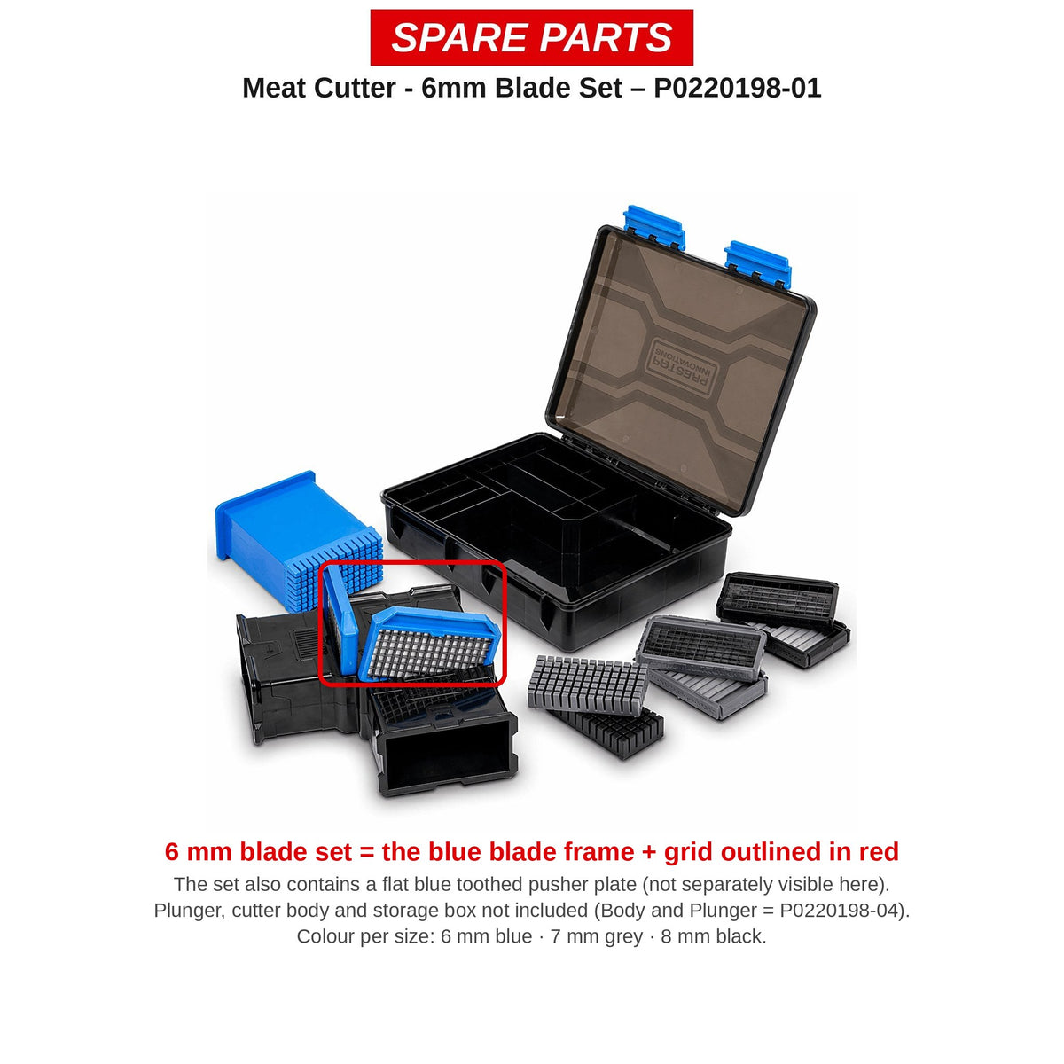 Preston Mesjesset 6 mm voor Meat Cutter – P0220198-01