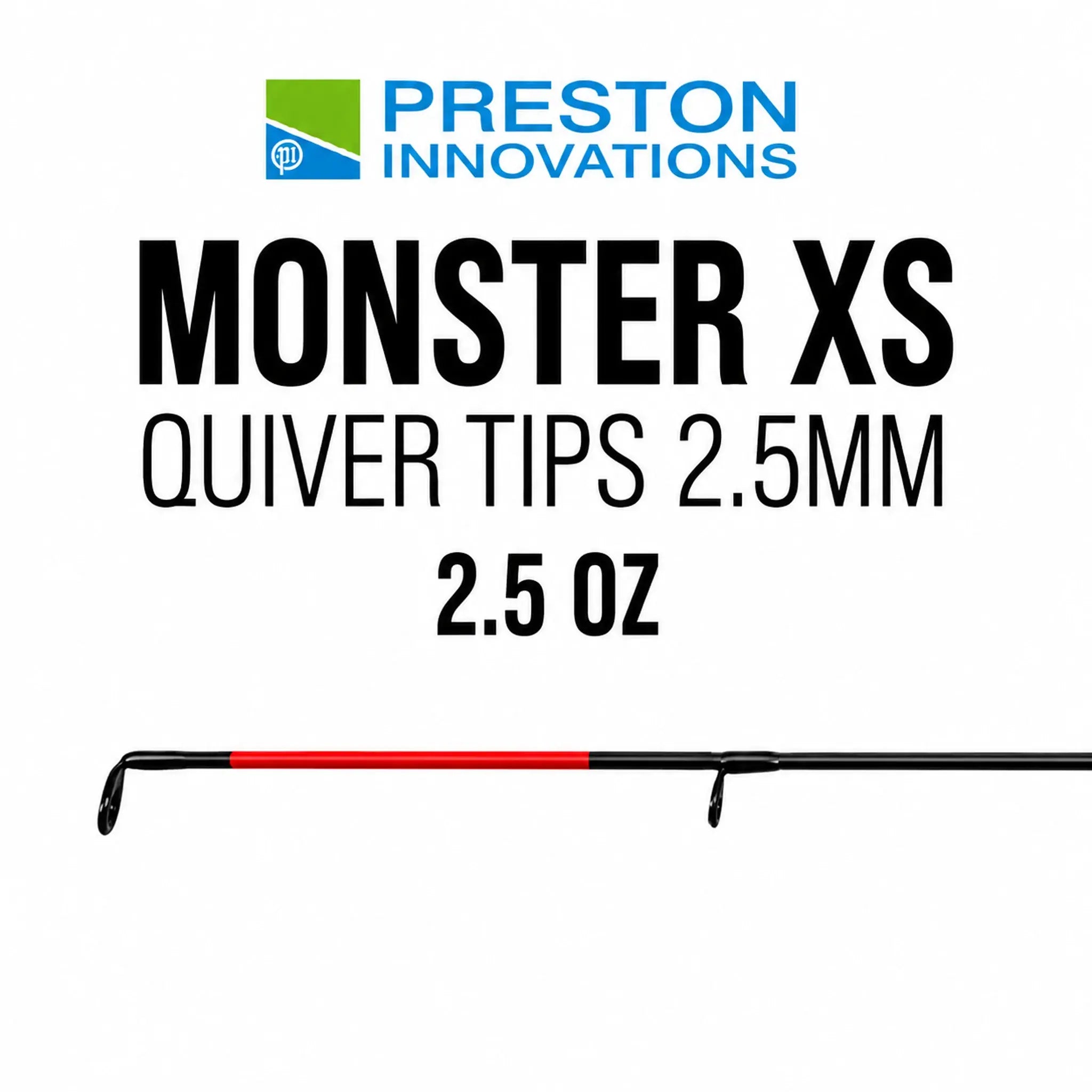 Preston Monster XS Quiver Tip 2.5mm 2.5oz met rode top – variantcover op witte achtergrond