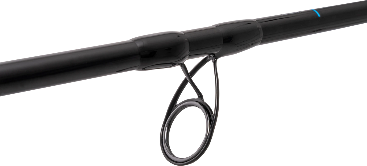 Preston Monster Xtreme Distance Feeder Rods - close-up van een geleideoog op de blank