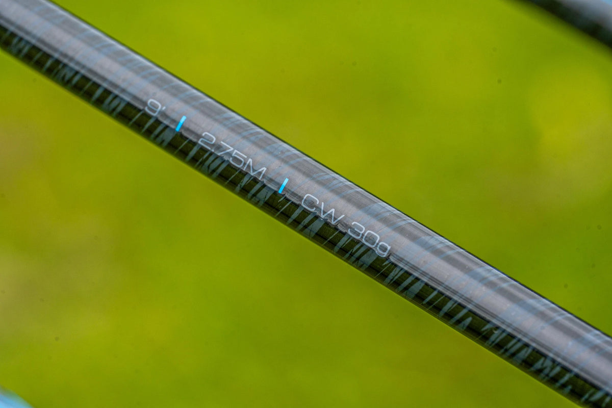 Preston Monster Xtreme Distance Feeder Rods - detail van de carbon blank