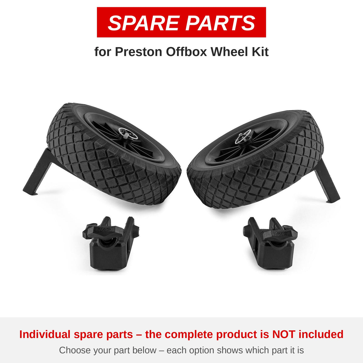 Preston Offbox Wheel Kit – onderdelen (P5000419)