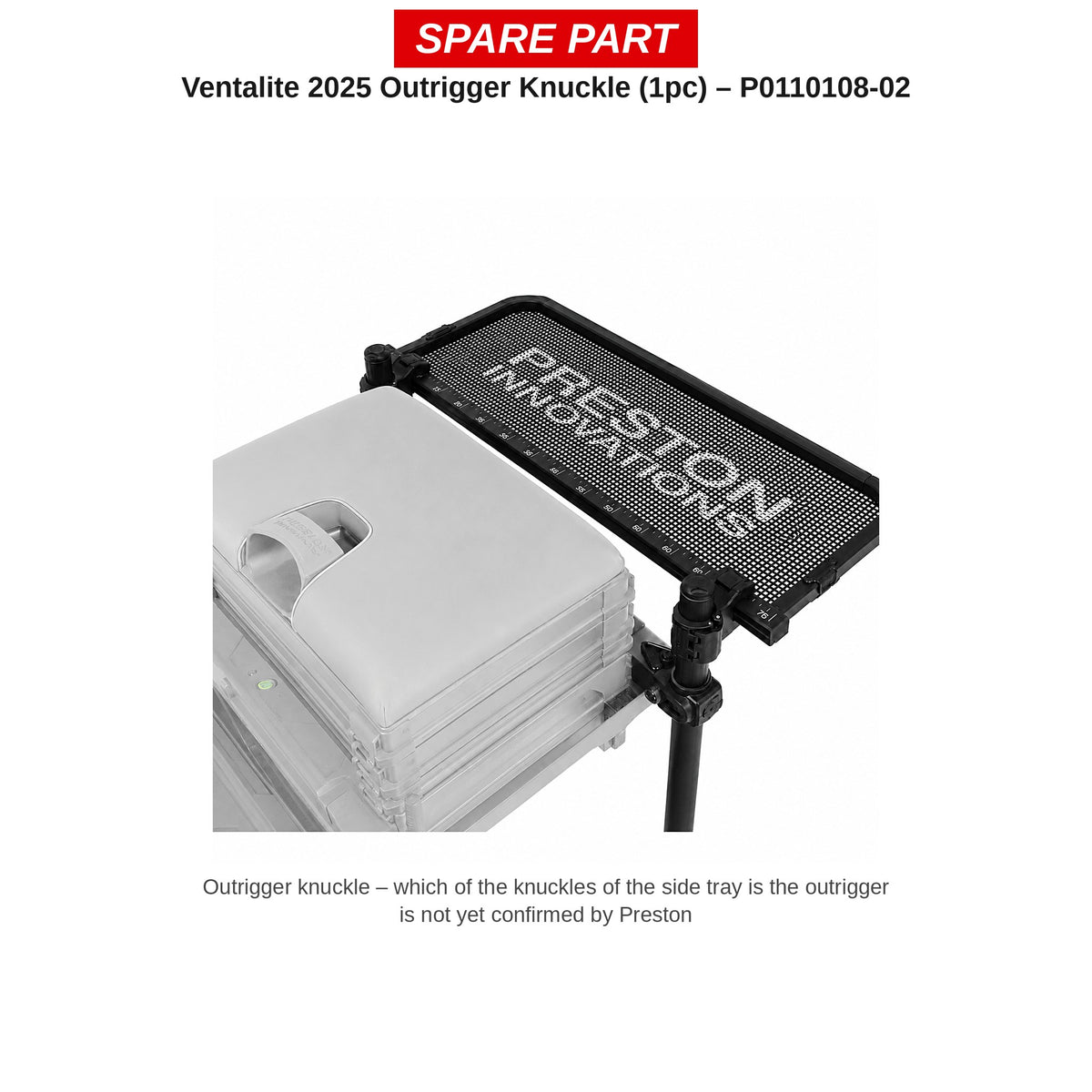 Preston Outrigger-knuckle voor Ventalite Slimline aastafel – P0110108-02