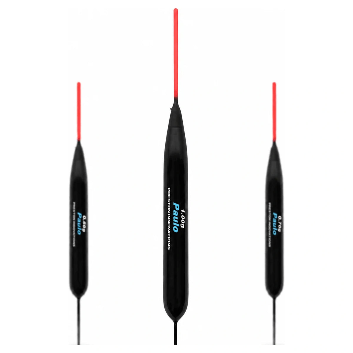 Preston Paulo dobbers met rode antenne, grotere middelste dobber met opdruk 1.00 g