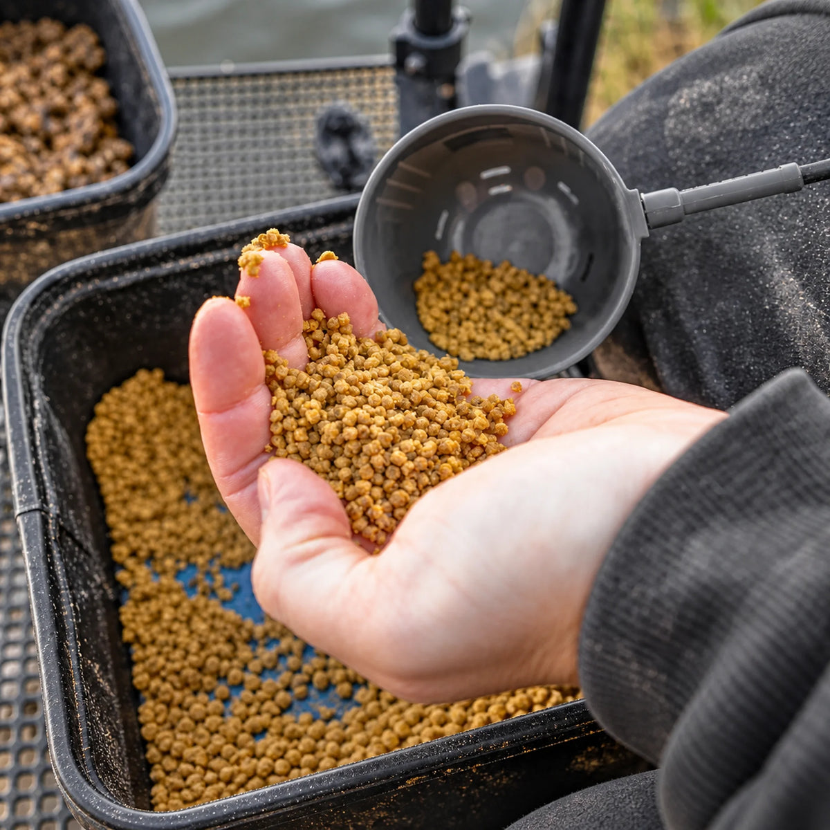 Preston Pole Kup Set vullen met pellets
