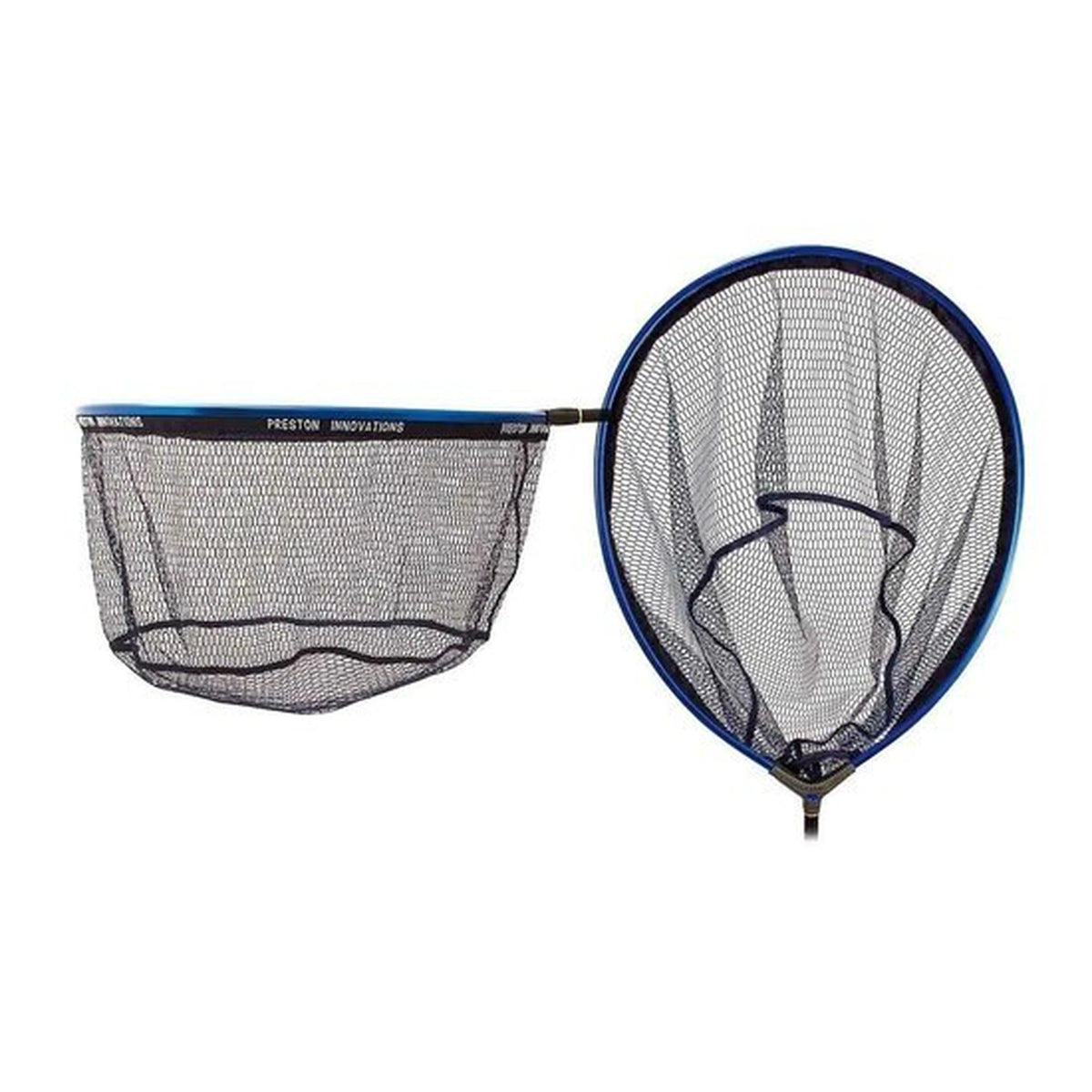 Preston Quick Dry Landing Net in zij- en bovenaanzicht