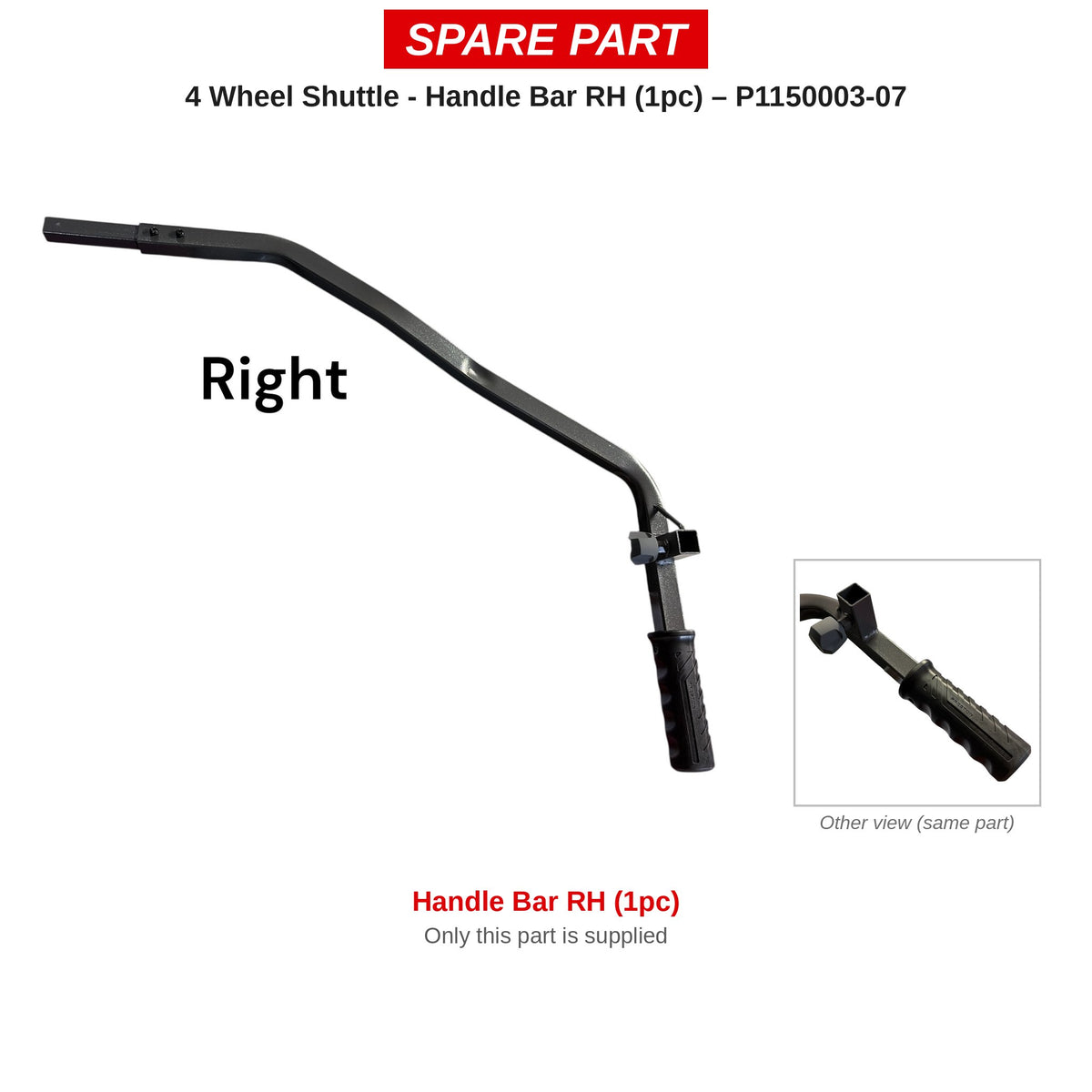 Preston Rechter handvat voor 4 Wheel Shuttle (1 stuk) – P1150003-07