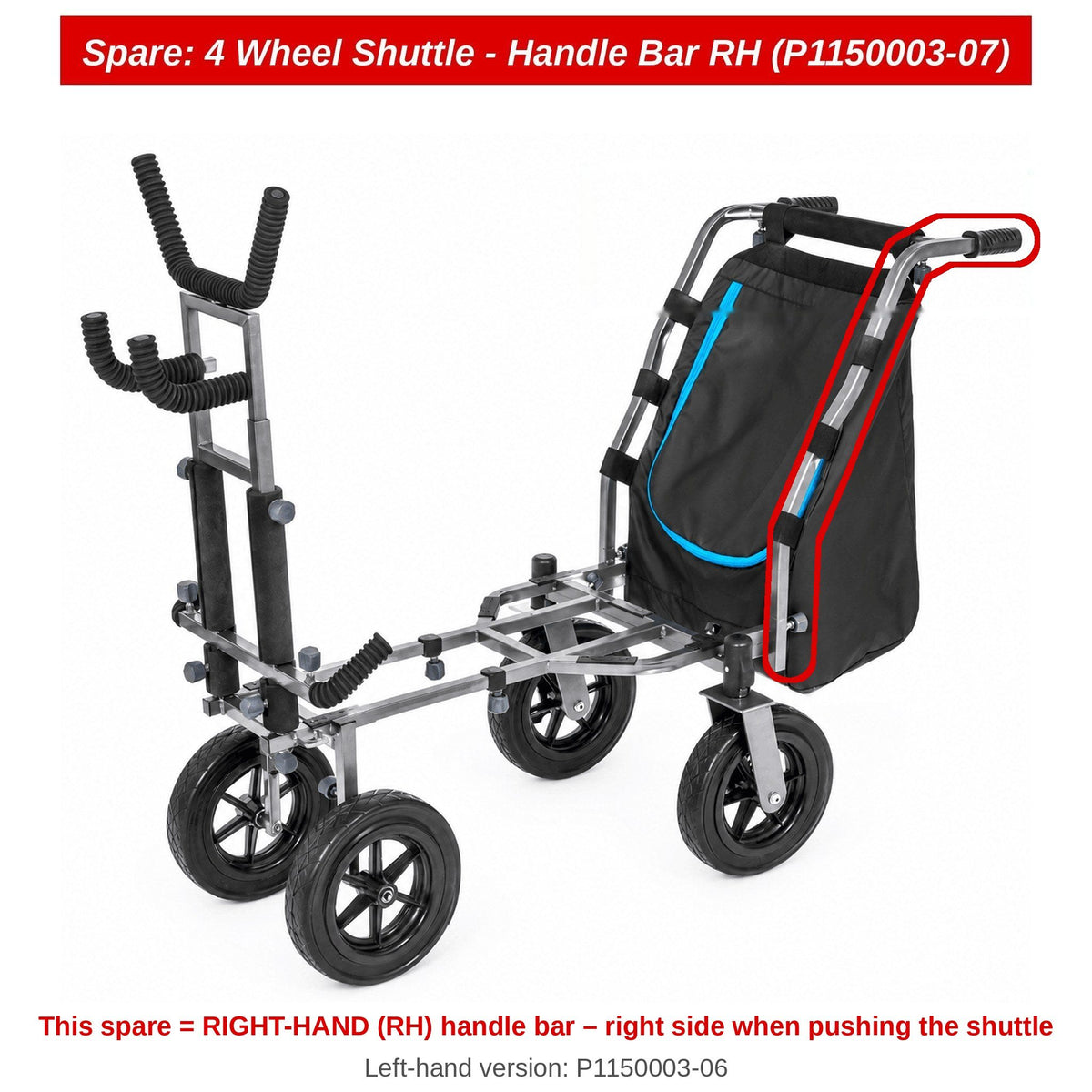 Preston Rechter handvat voor 4 Wheel Shuttle – P1150003-07