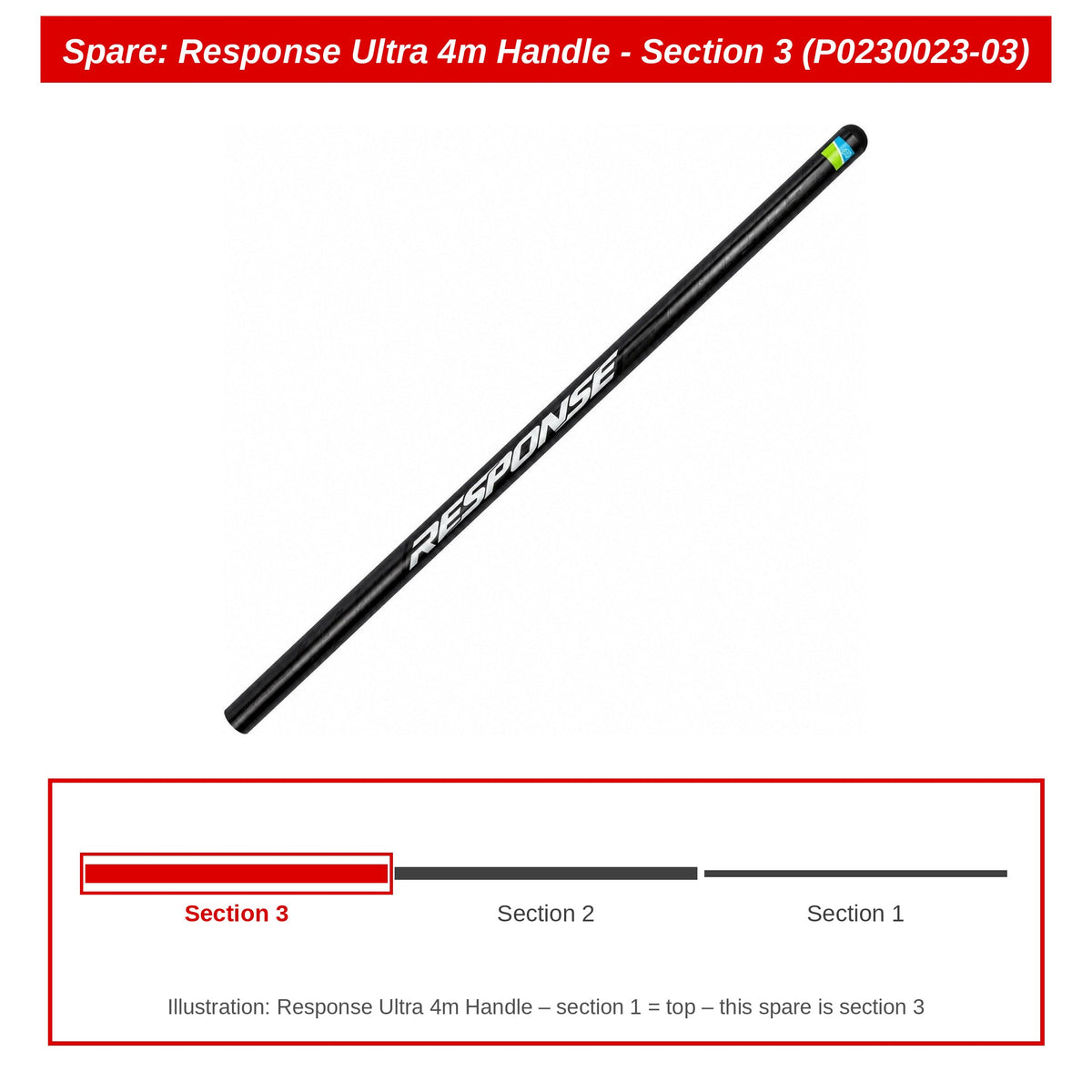 Preston Schepnetsteeldeel 3 voor Response Ultra 4m schepnetsteel – P0230023-03
