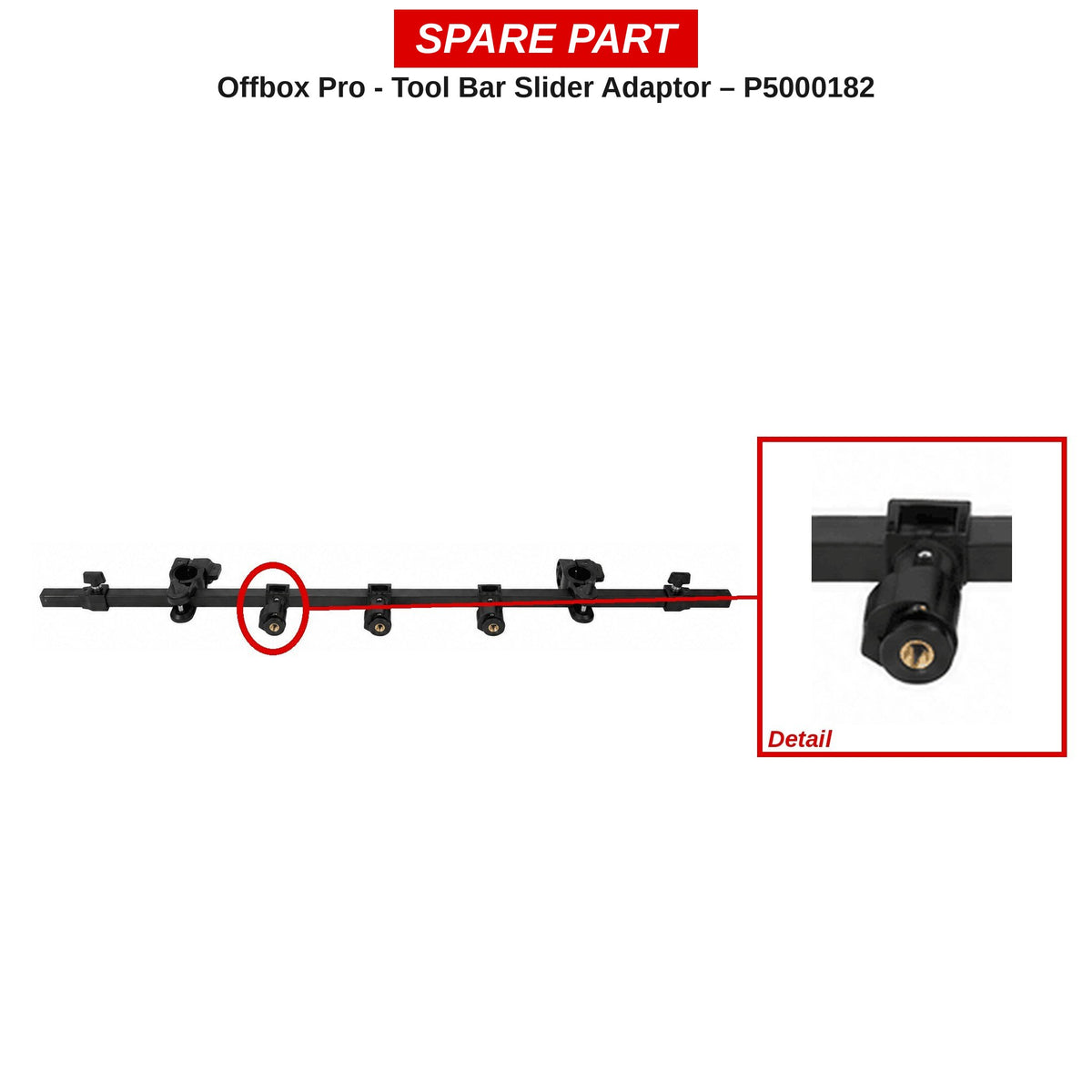 Preston Schuifadapter voor Offbox leefnetbar – P5000182