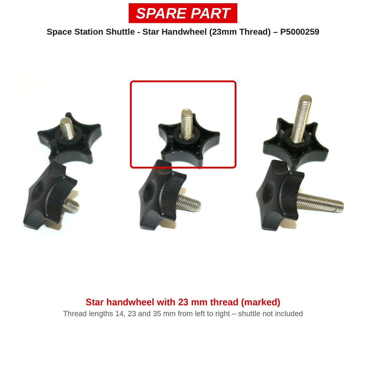 Preston Sterhandwieltje 23 mm voor Space Station Shuttle – P5000259