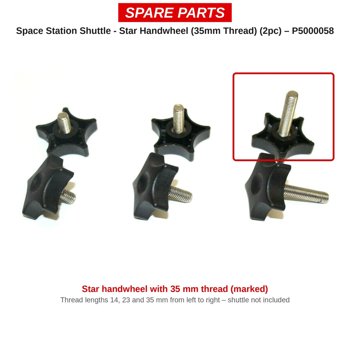 Preston Sterhandwieltje 35 mm voor Space Station Shuttle (2 stuks) – P5000058