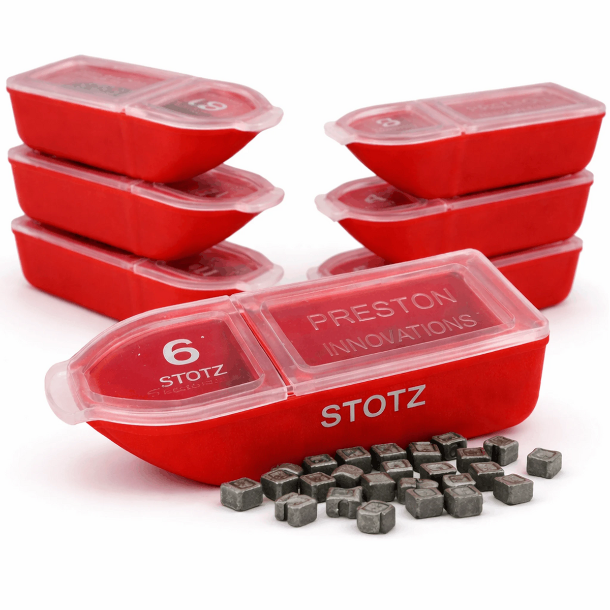 Preston Stotz Refills – overzicht van maten en vierkante loodjes