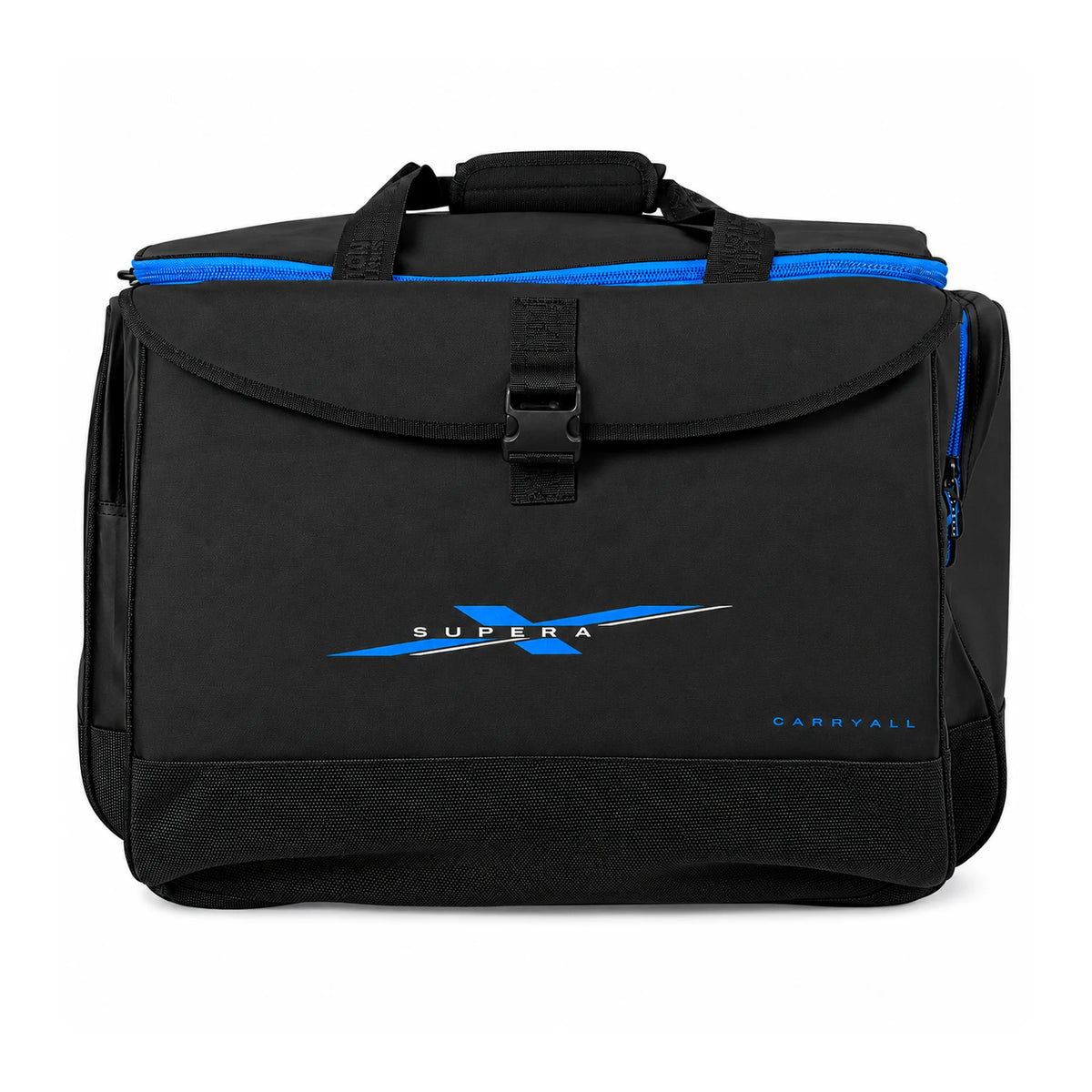 Preston Supera X Carryall draagtas met blauwe rits, voorflap en draaggrepen