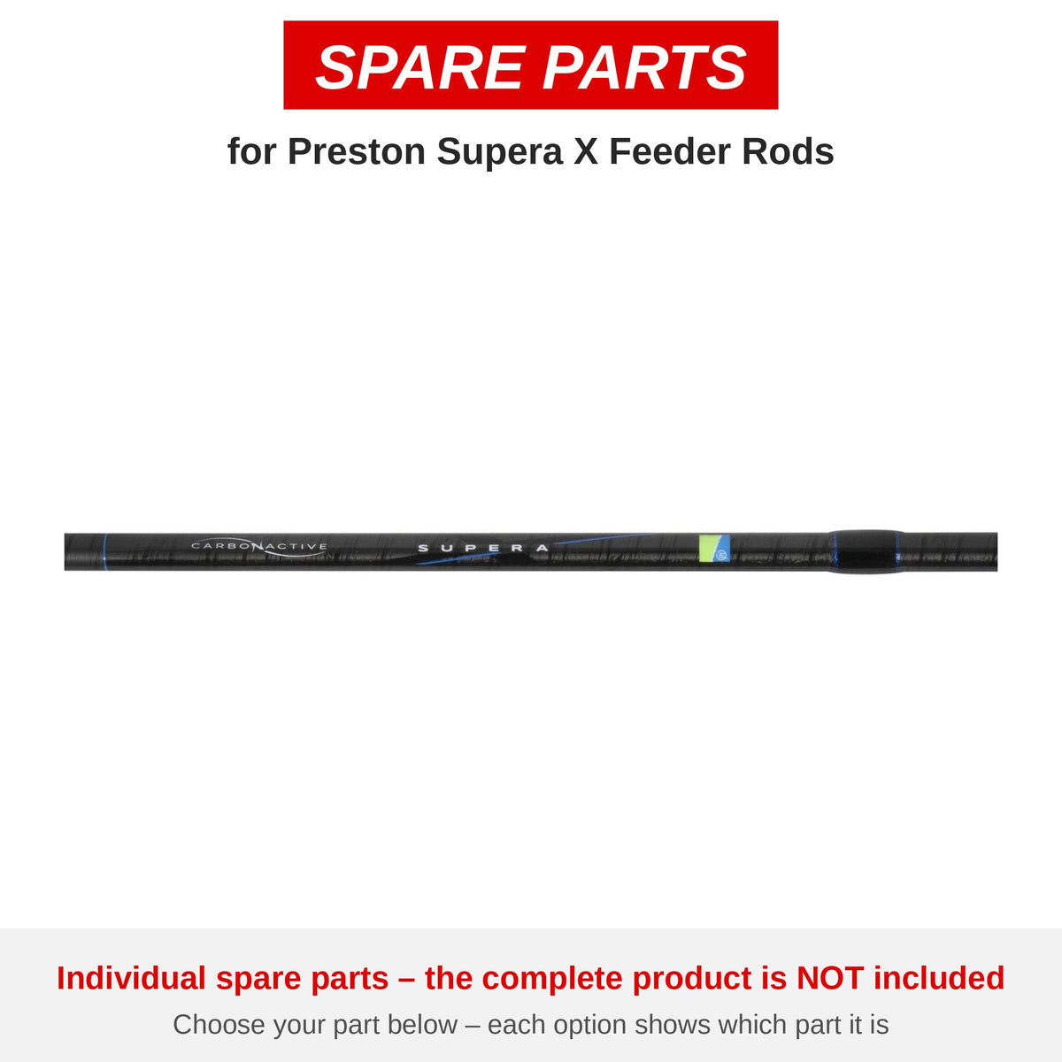 Preston Supera X Feeder Rods – onderdelen (P0070041)