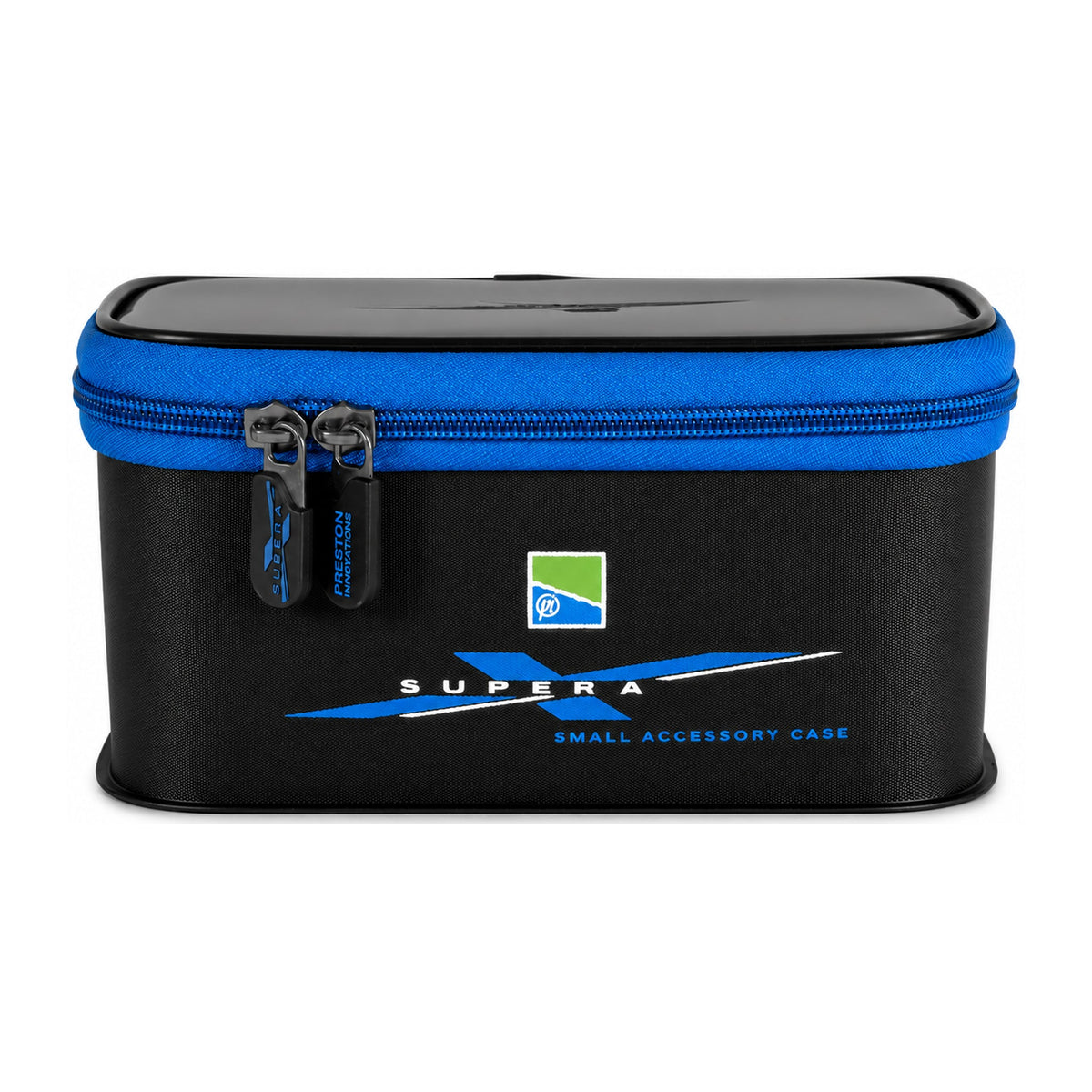 Preston Supera X Small EVA Accessory Case met blauwe rits en twee ritstrekkers