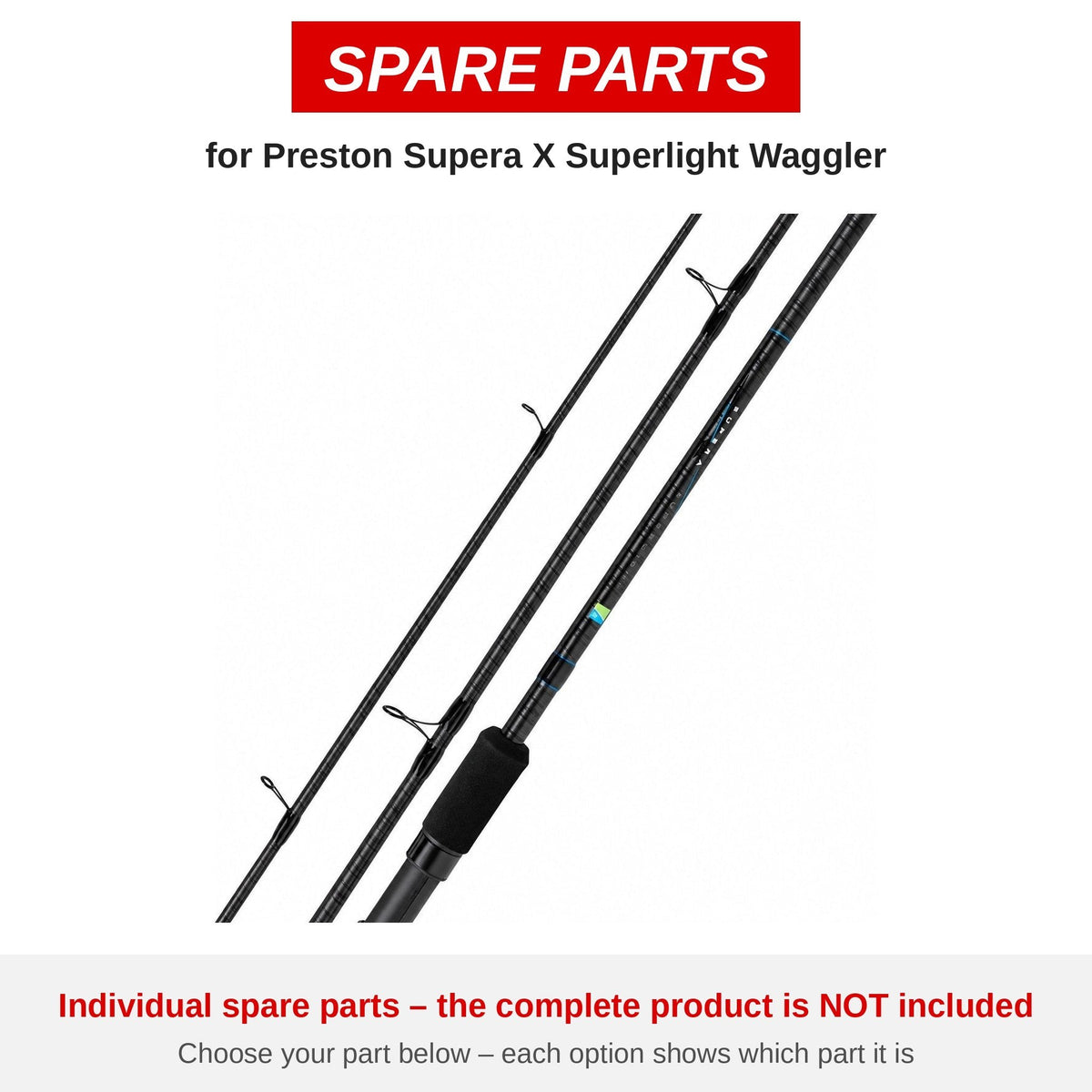 Preston Supera X Superlight Waggler – onderdelen (P0060012)