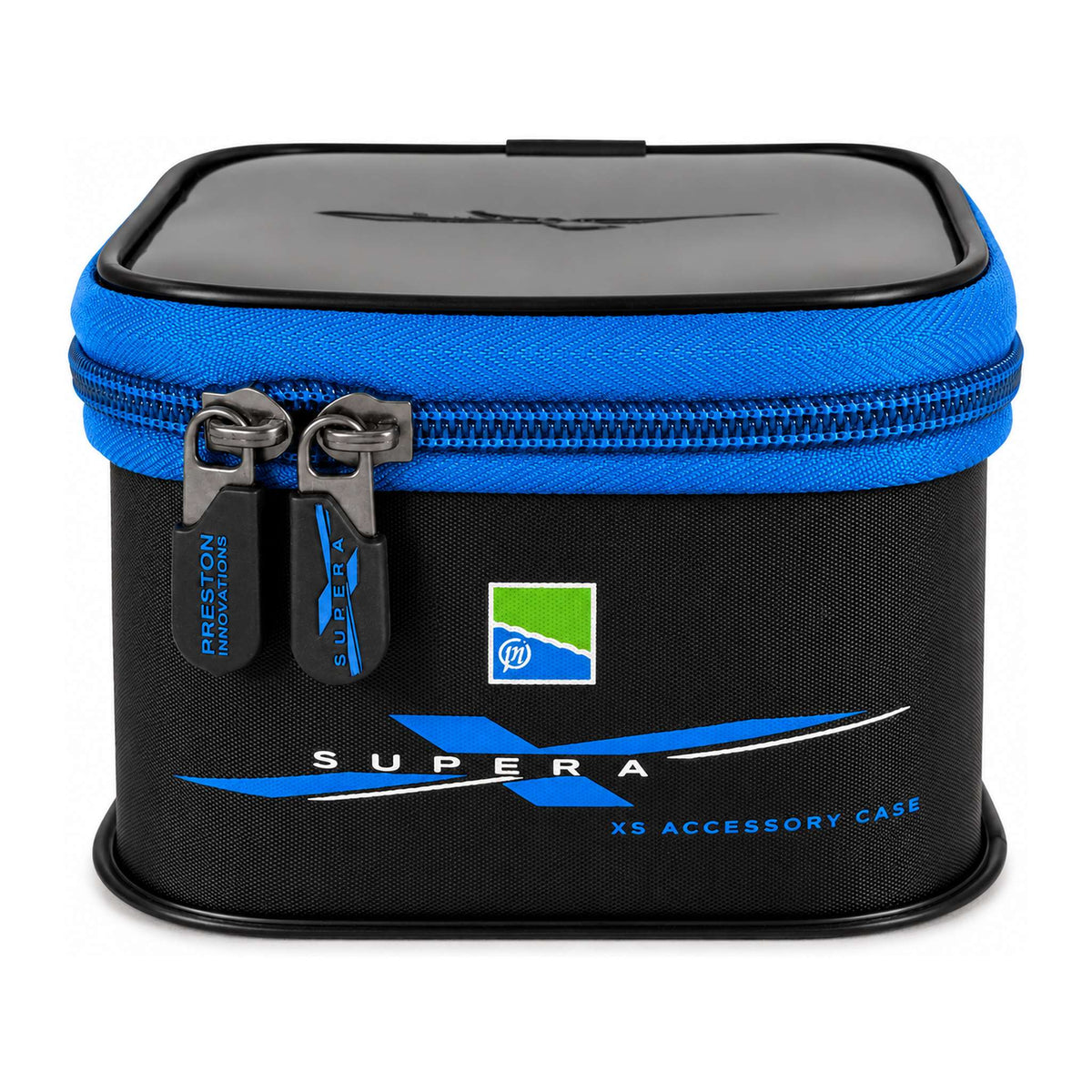 Preston Supera X XS EVA Accessory Case – gesloten case met blauwe rits en dubbele ritstrekkers