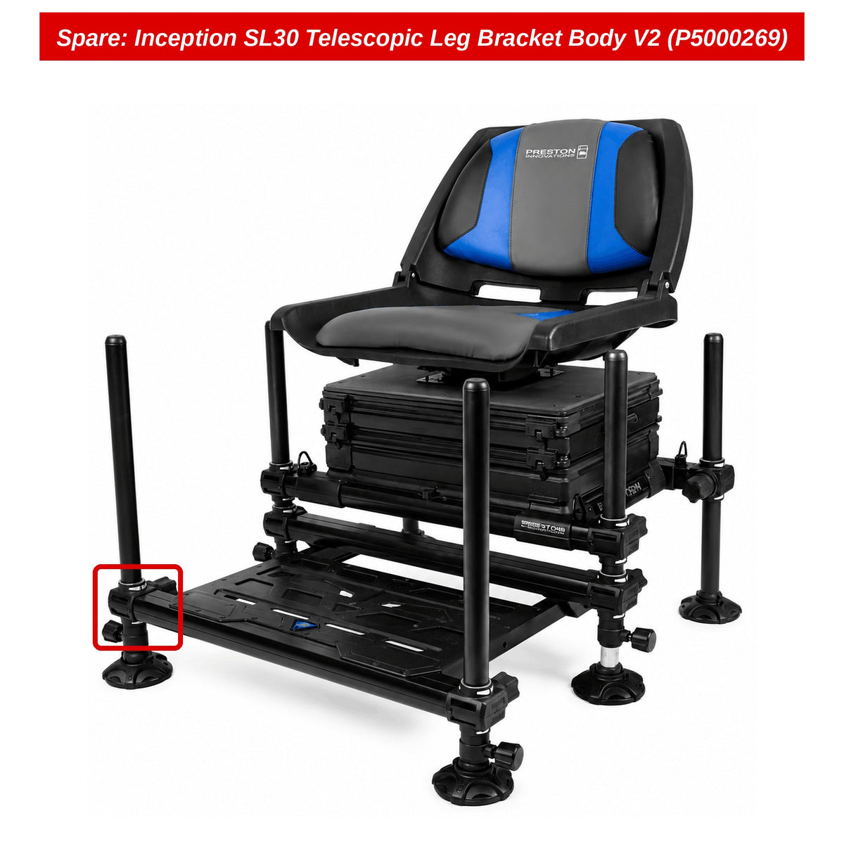 Preston Telescooppootbeugel V2 voor Inception SL30 zitkist – P5000269