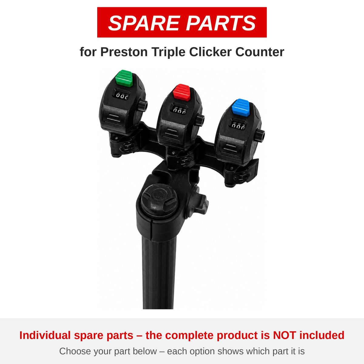 Preston Triple Clicker Counter – onderdelen (P0110097)
