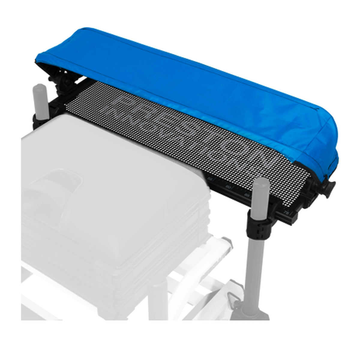 Preston Ventalite Slimline Hoodie Side Tray – gemonteerde smalle aastafel met blauwe aaskap