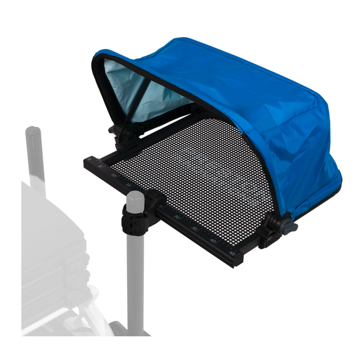 Preston Ventalite Small Hoodie Side Tray – gemonteerde aastafel met blauwe aaskap
