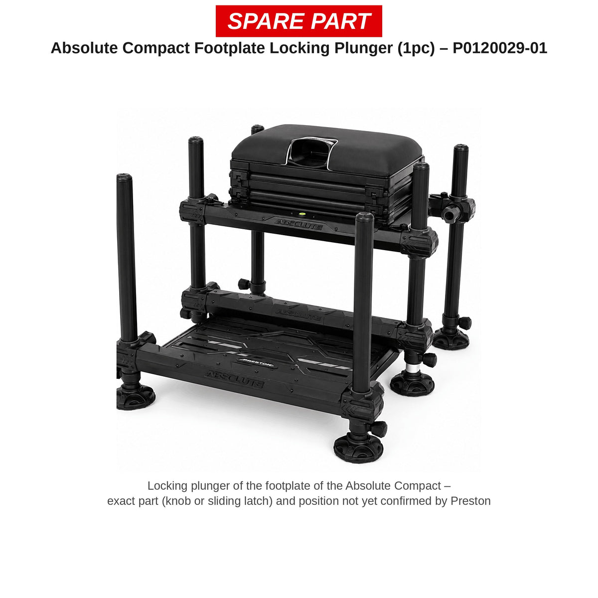Preston Vergrendelpen voetplaat voor Absolute Compact zitkist – P0120029-01