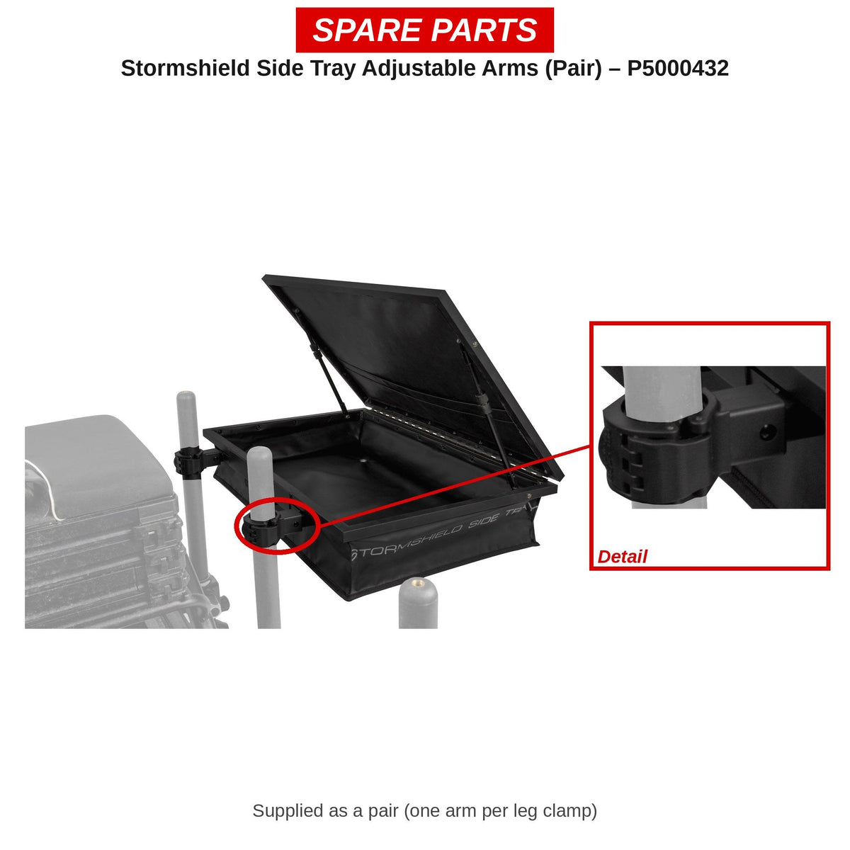 Preston Verstelbare armen voor Stormshield Side Tray (paar) – P5000432