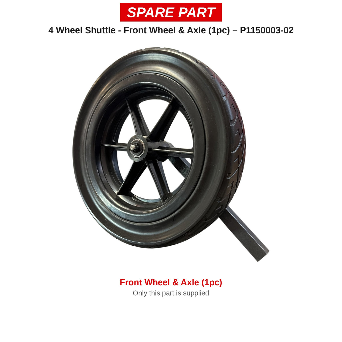 Preston Voorwiel met as voor 4 Wheel Shuttle (1 stuk) – P1150003-02
