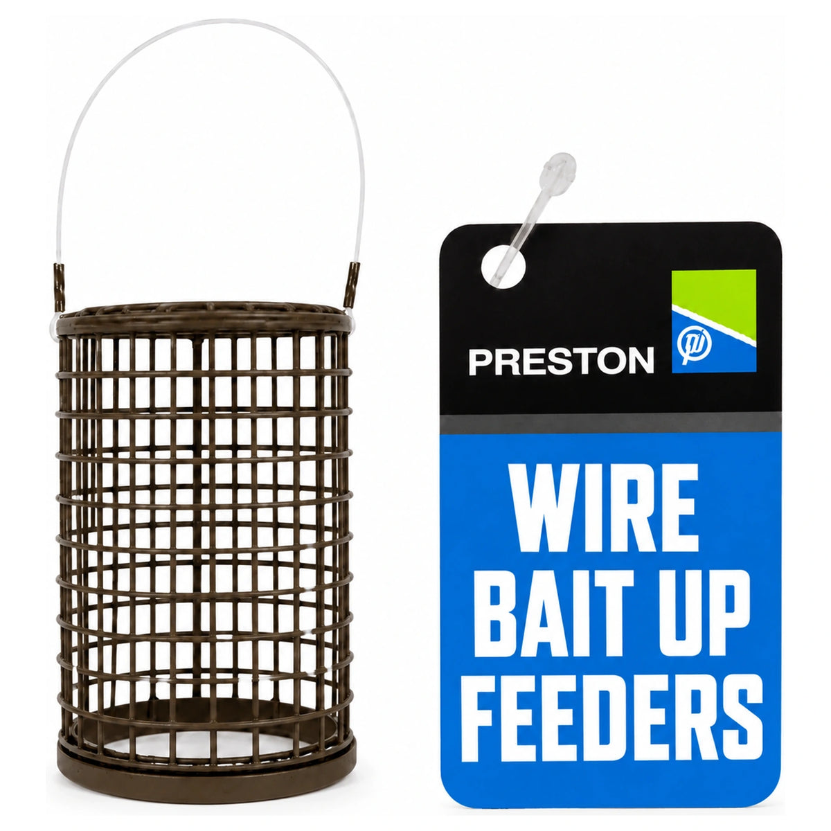 Preston Wire Bait Up Feeder met productlabel