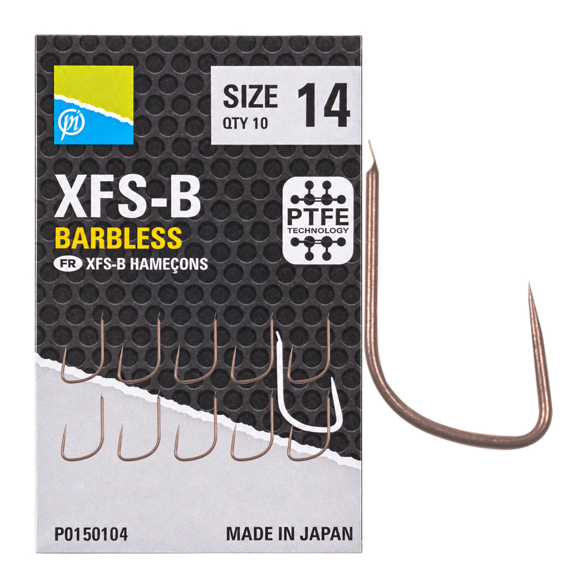 Preston XFS-B Barbless – haak zonder weerhaak, maat 14