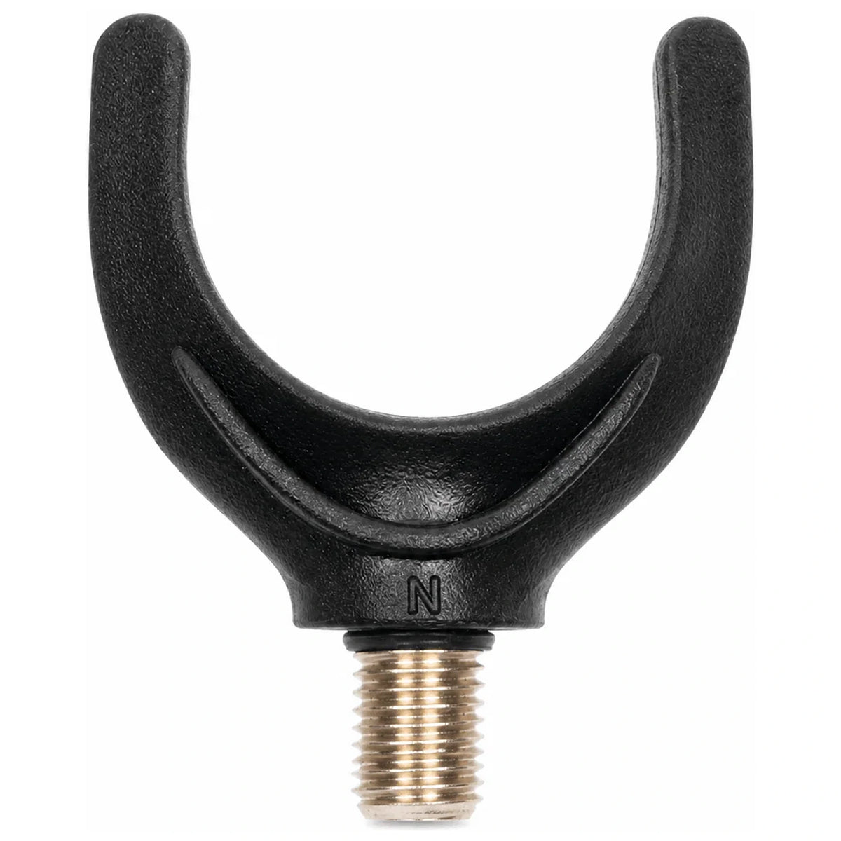 Zebco Trophy U Rod Rest zwarte U-vormige hengelsteun met messing schroefdraad