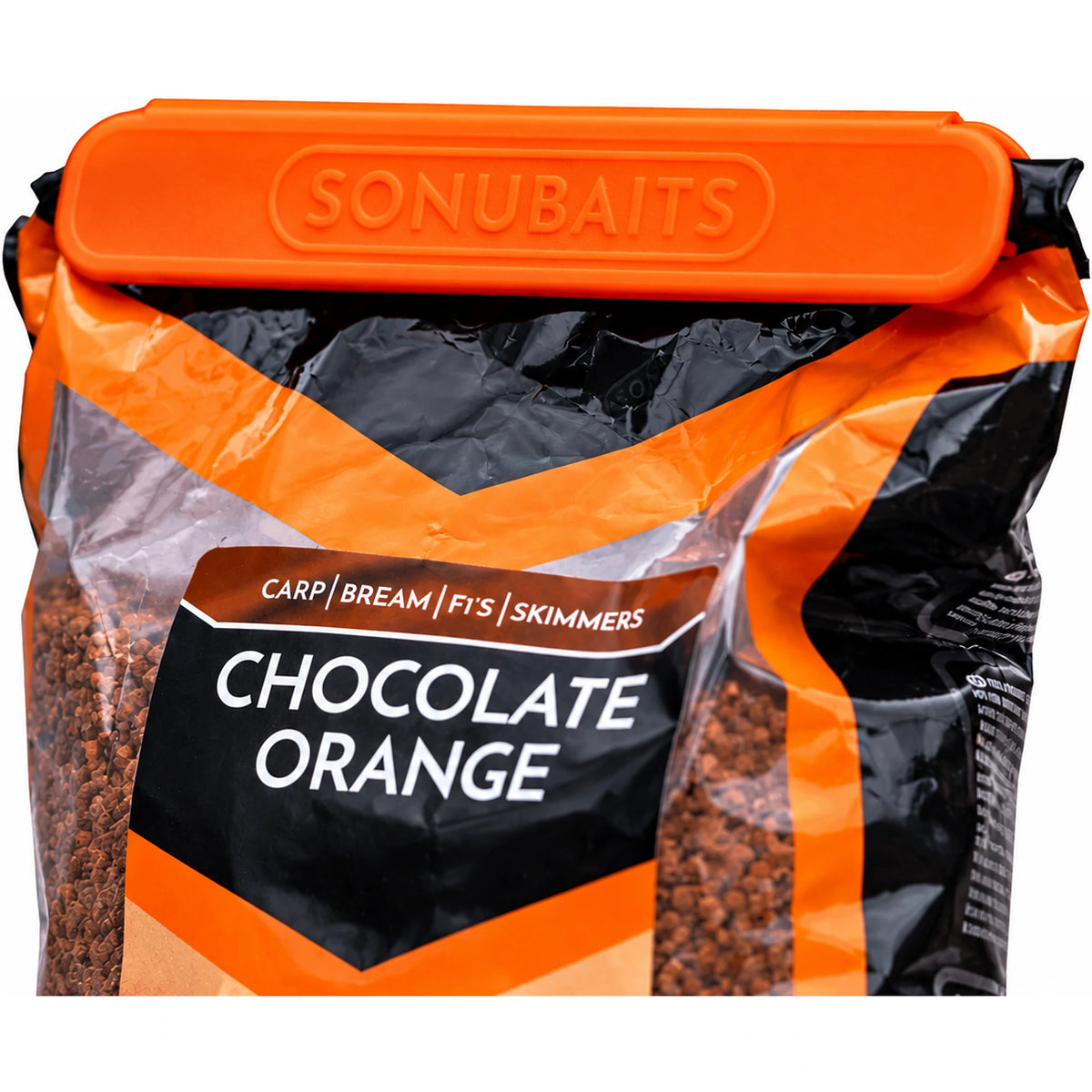 Sonubaits Bag Clip oranje zakclip op witte achtergrond
