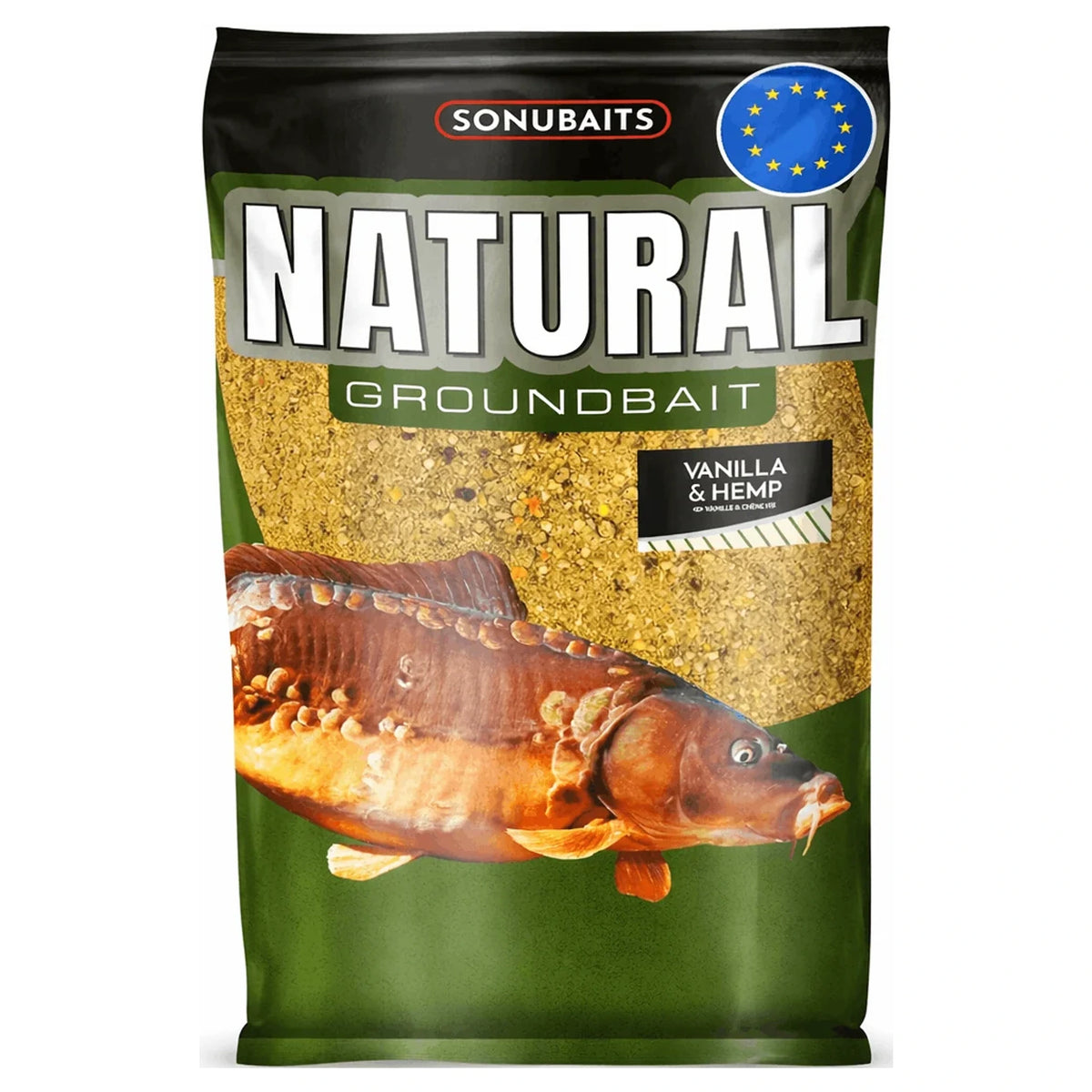 Sonubaits Natural Vanilla Hemp grondvoerverpakking met karper