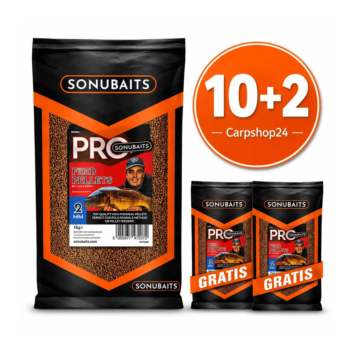 Sonubaits Pro Feed Pellets 1kg 2mm – bestaande 10+2 actiecover