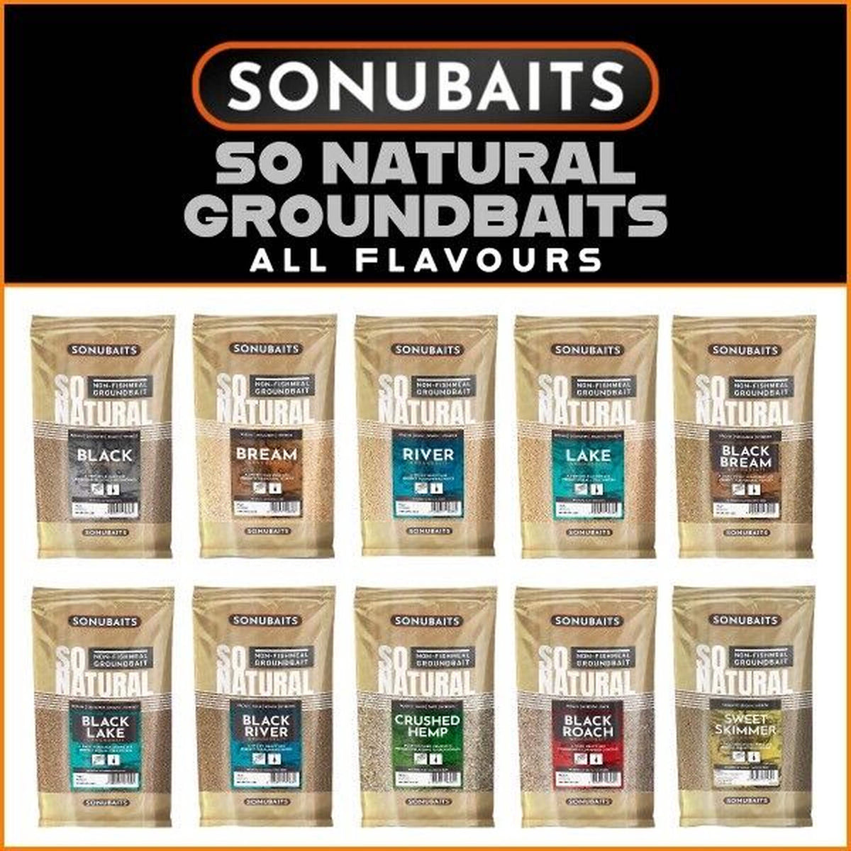 Sonubaits So Natural grondvoer assortiment alle smaken