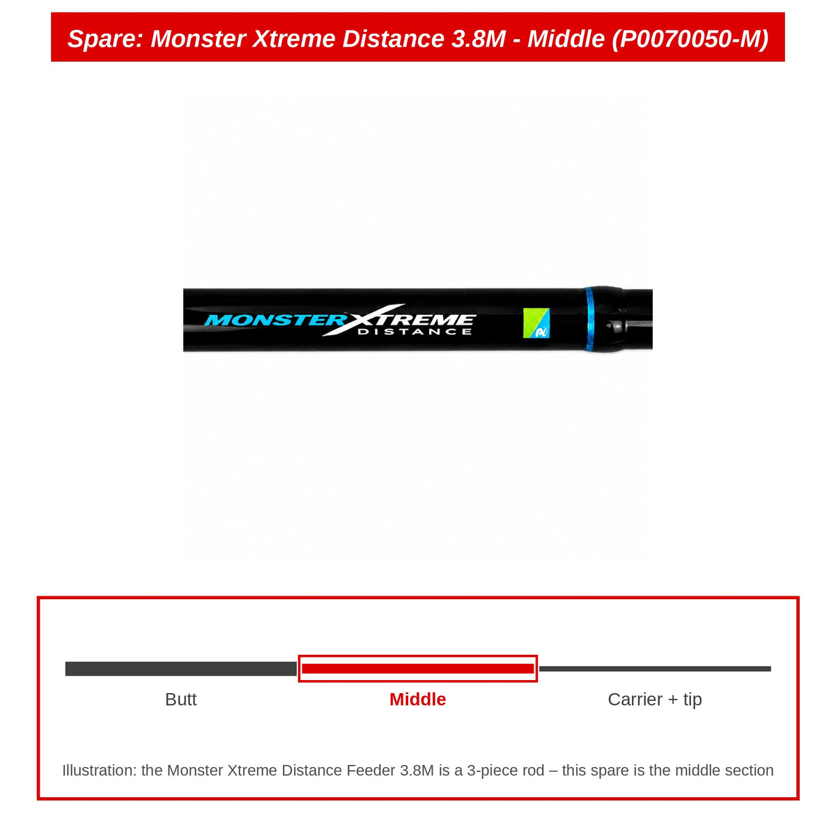 Spare: Monster Xtreme Distance 3.8M - Middle (P0070050-M)