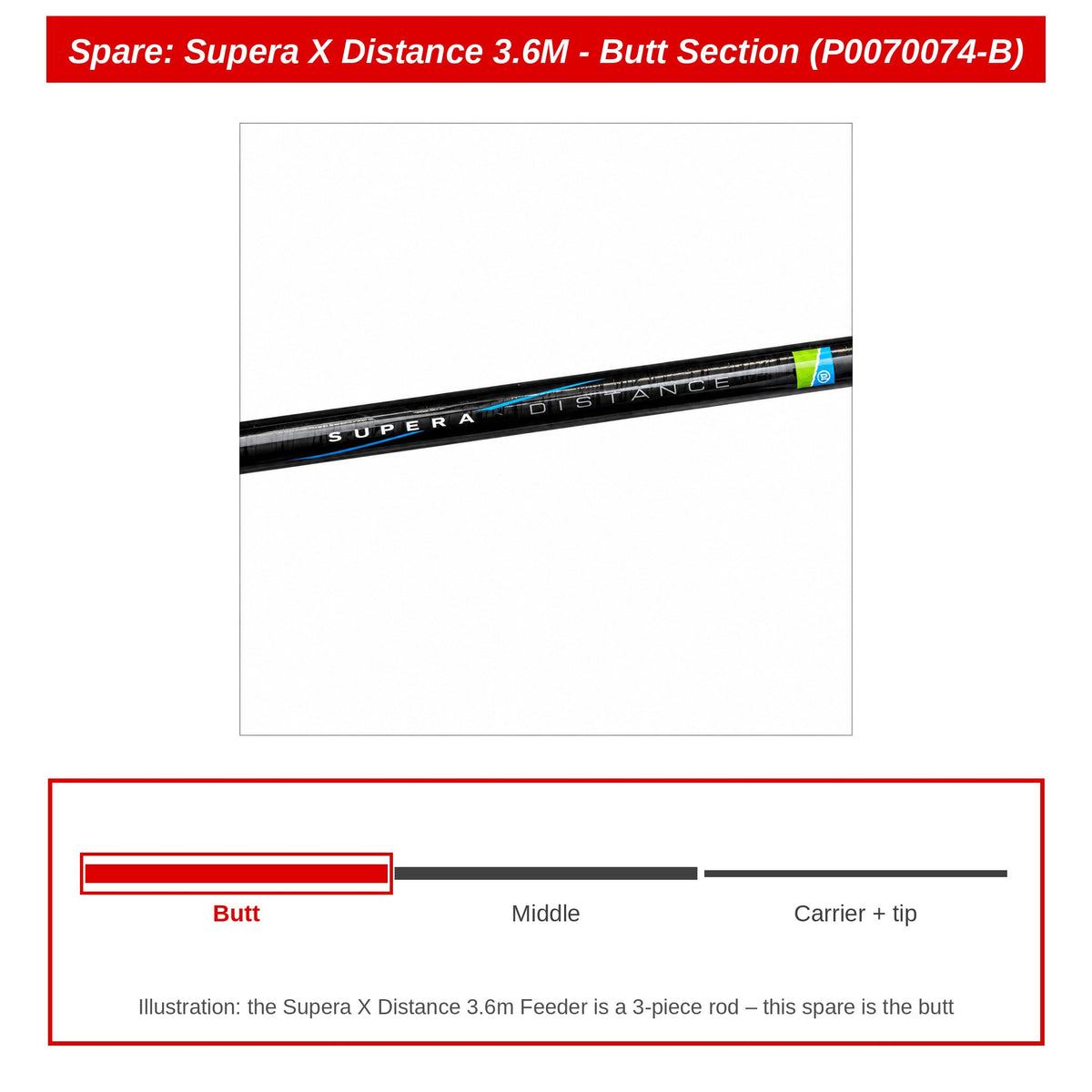 Spare: Supera X Distance 3.6M - Butt Section (P0070074-B)