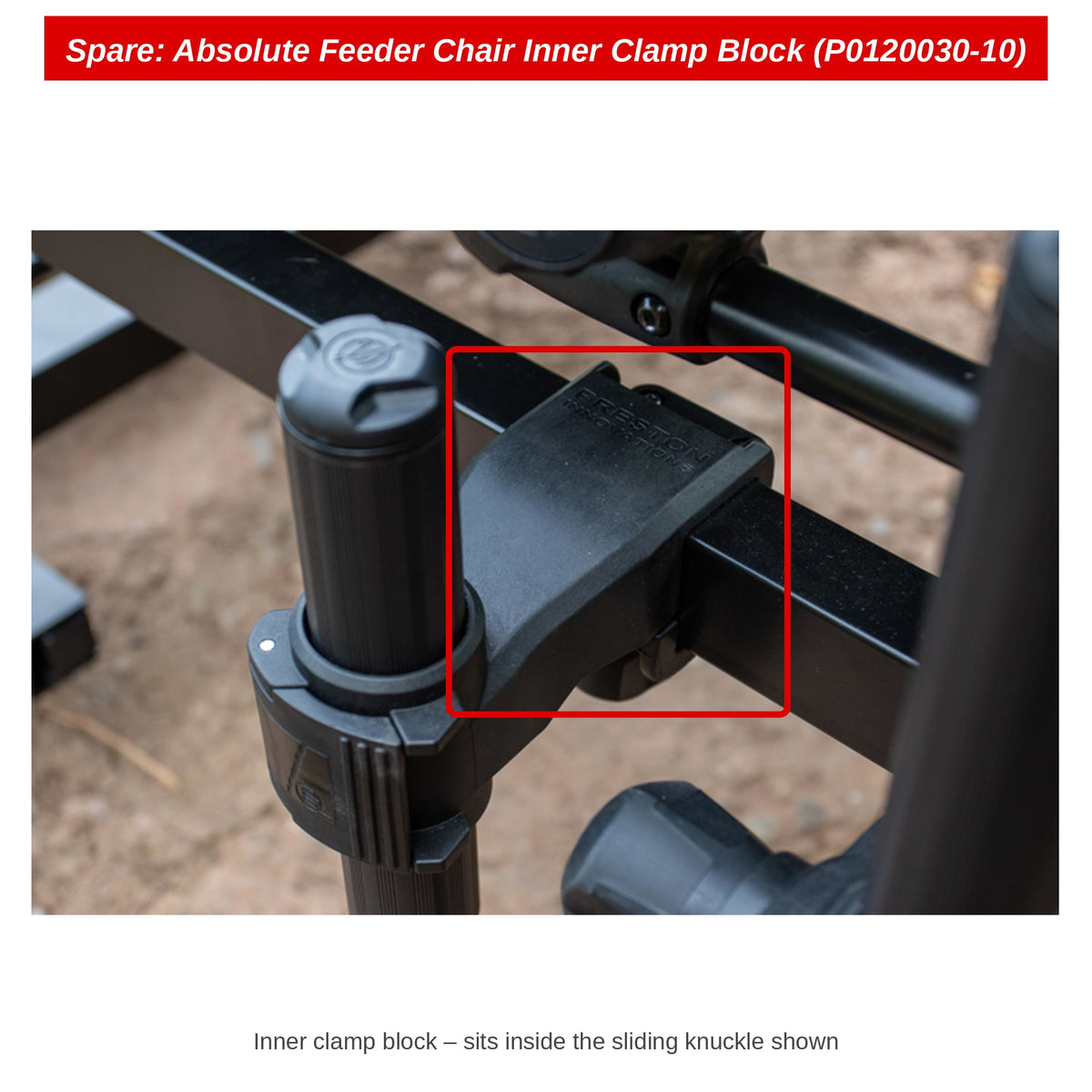 Spare: Absolute Feeder Chair Inner Clamp Block (P0120030-10)