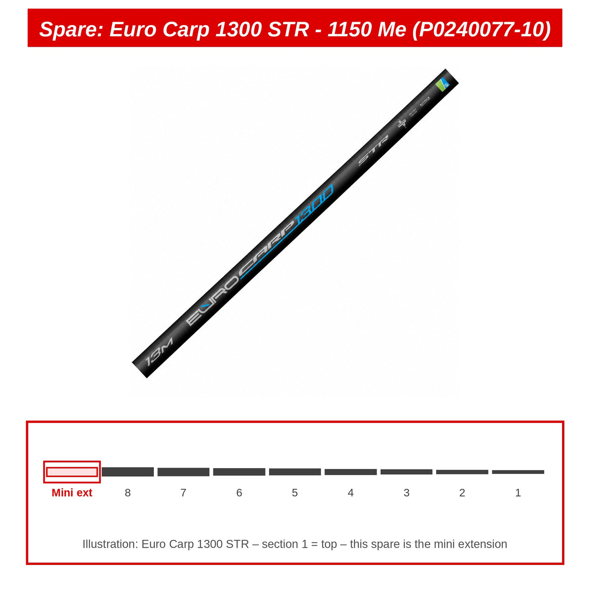 Spare: Euro Carp 1300 STR - 1150 Me (P0240077-10)