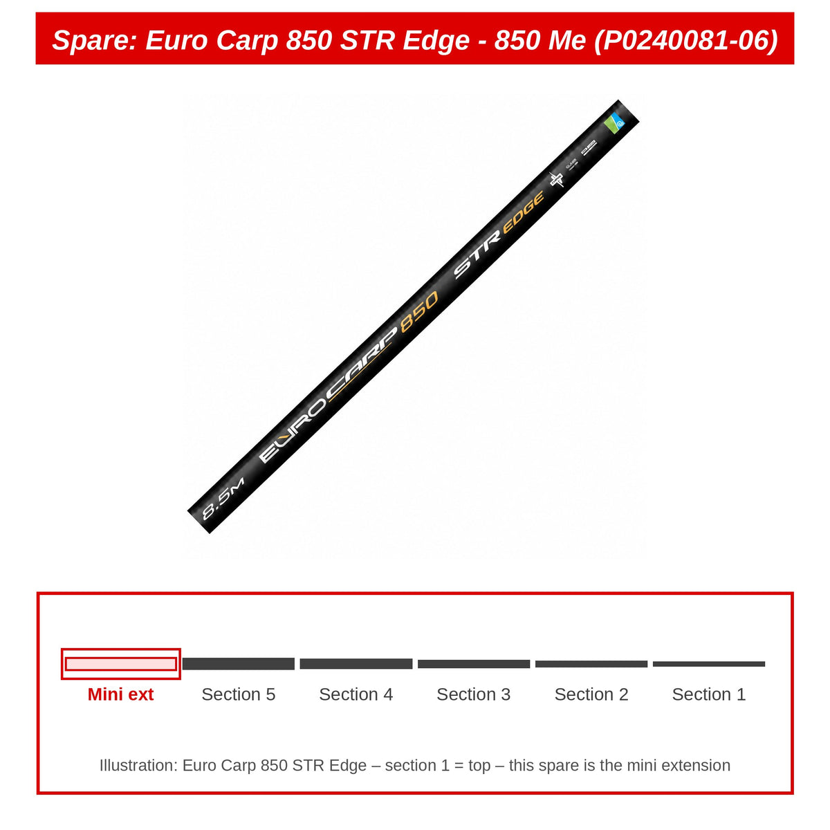 Spare: Euro Carp 850 STR Edge - 850 Me (P0240081-06)