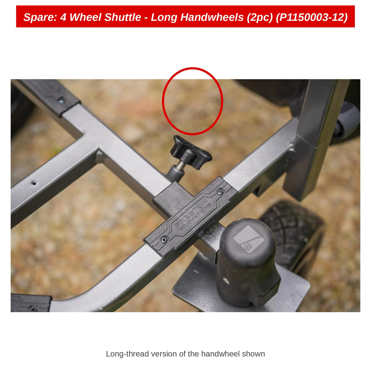 Spare: 4 Wheel Shuttle - Long Handwheels (2pc) (P1150003-12)
