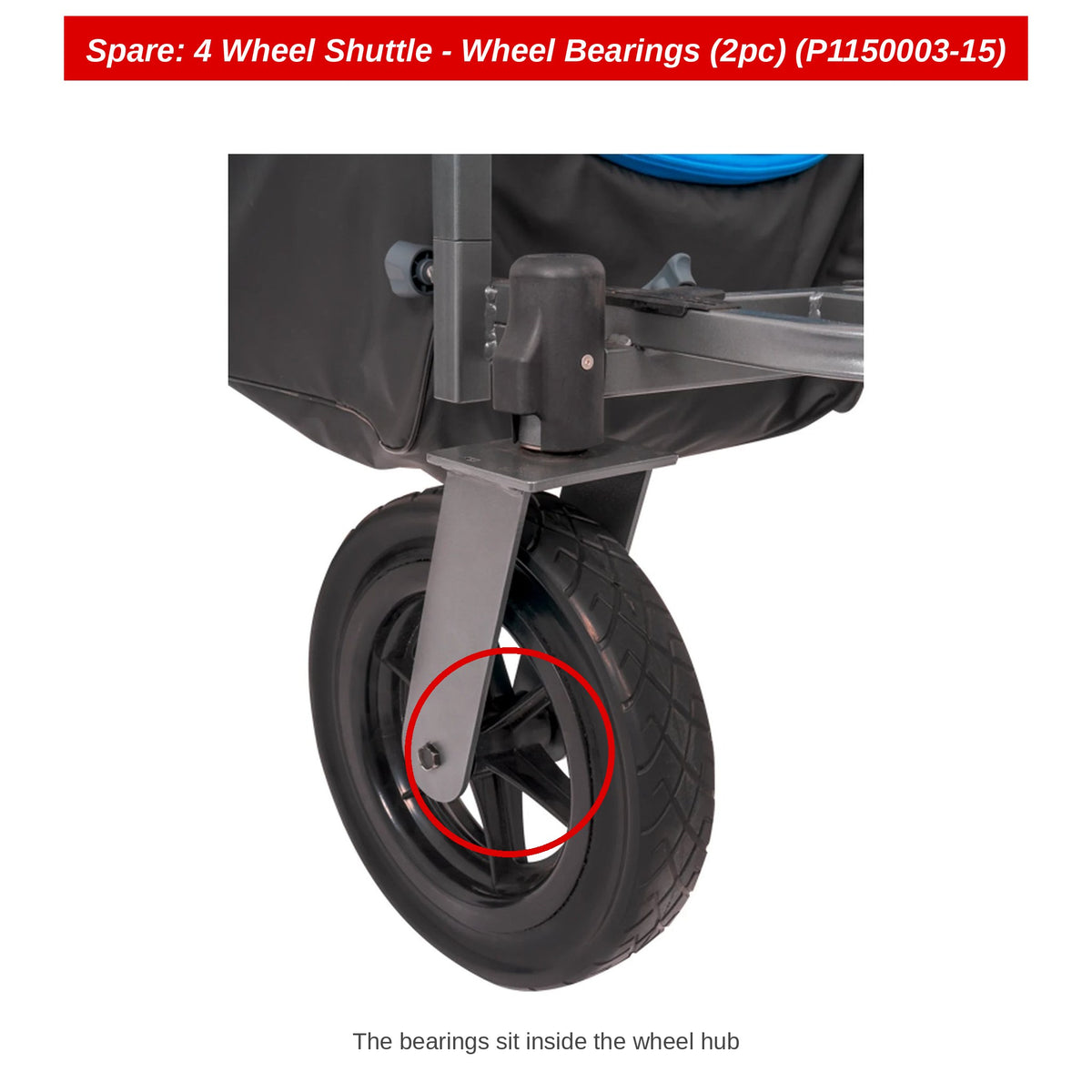 Spare: 4 Wheel Shuttle - Wheel Bearings (2pc) (P1150003-15)