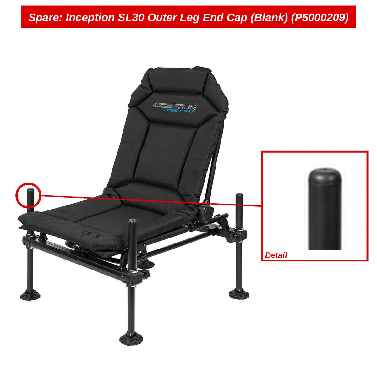 Spare: Inception SL30 Outer Leg End Cap (Blank) (P5000209)