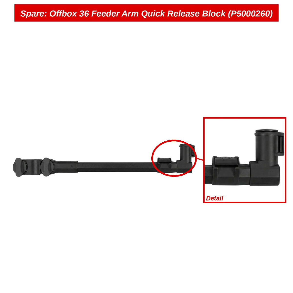 Spare: Offbox 36 Feeder Arm Quick Release Block (P5000260)
