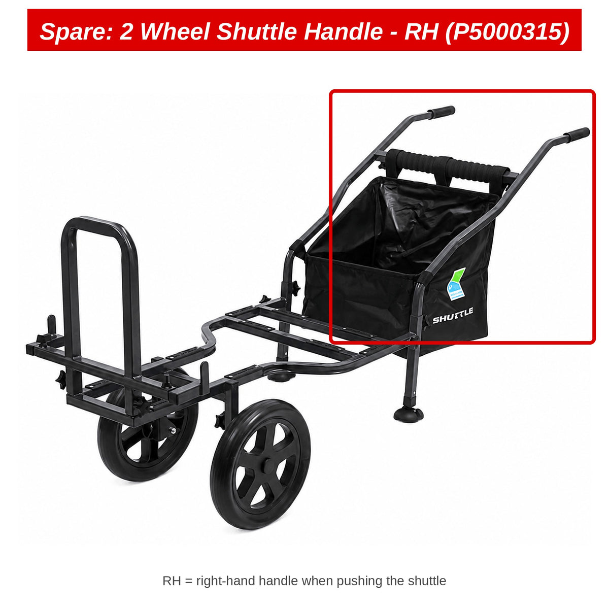 Spare: 2 Wheel Shuttle Handle - RH (P5000315)